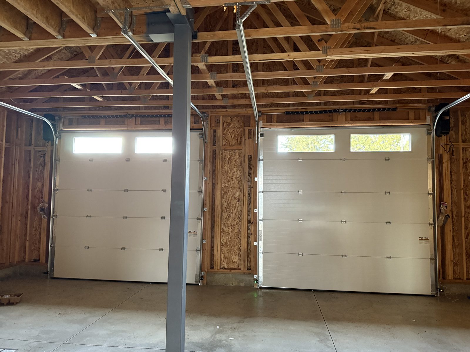 New garage door installation